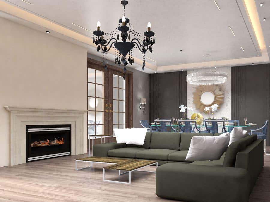 Bài tham dự cuộc thi #4 cho                                                 Interior design living room (Feng Shui aligned)
                                            