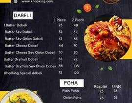 Nro 10 kilpailuun menu design for restaurant khaoking käyttäjältä HaiderGC