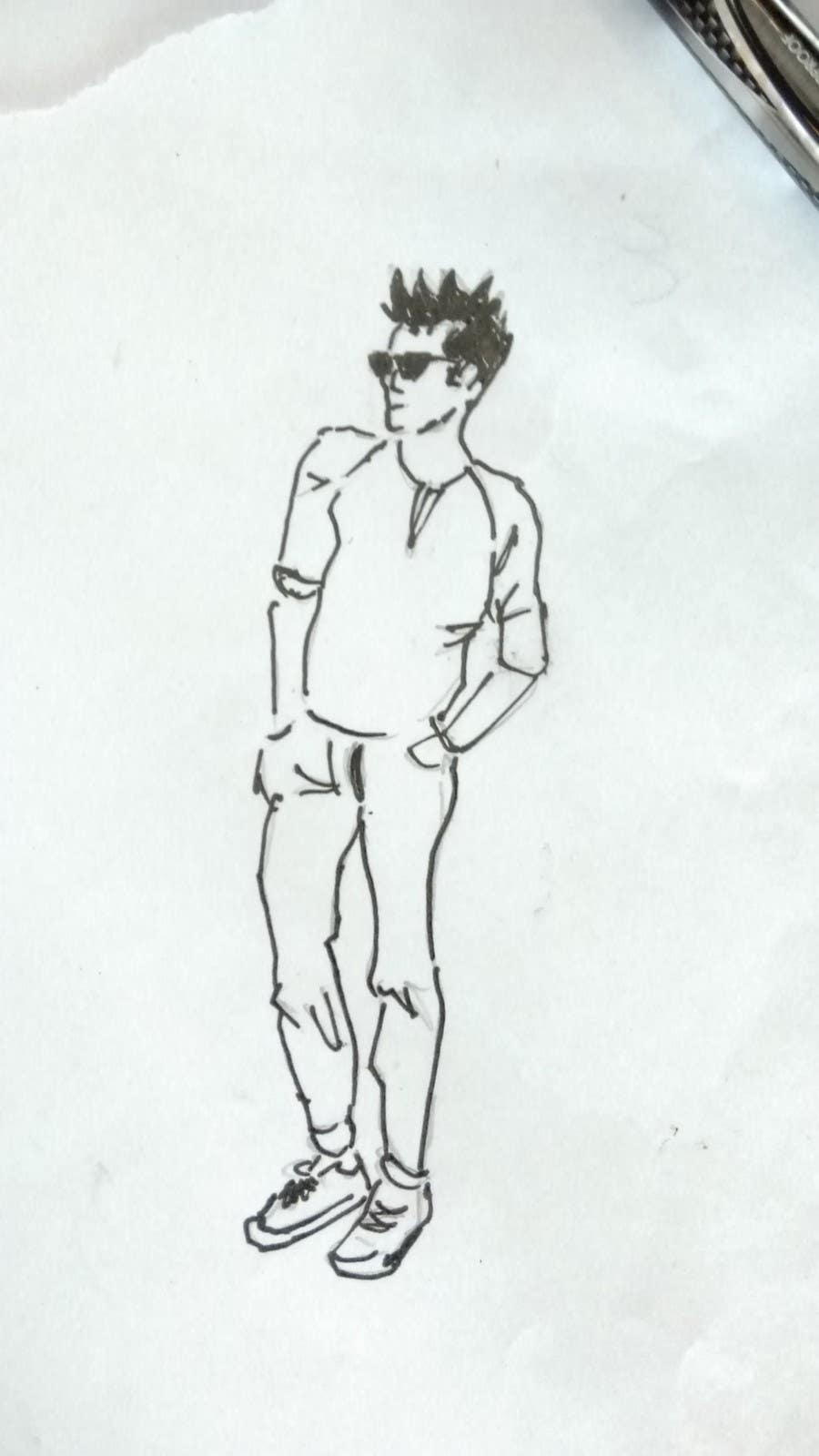 Konkurrenceindlæg #2 for                                                 need a sketch of a cool guy, dressed casual
                                            