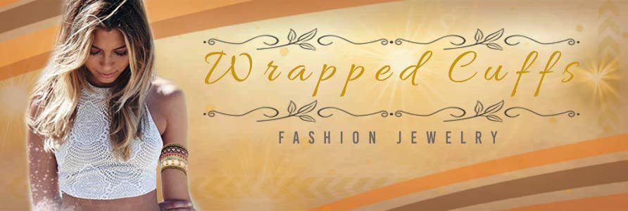 Penyertaan Peraduan #223 untuk                                                 Design a Banner for Fashion Jewelry- Wrapped Cuffs
                                            