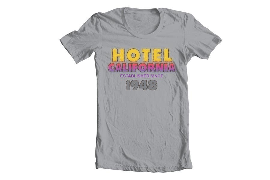 Entri Kontes #114 untuk                                                Vintage T-shirt Design for HOTEL CALIFORNIA
                                            