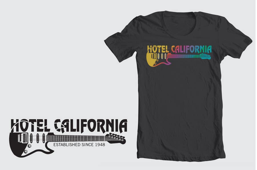 
                                                                                                                        Natečajni vnos #                                            81
                                         za                                             Vintage T-shirt Design for HOTEL CALIFORNIA
                                        