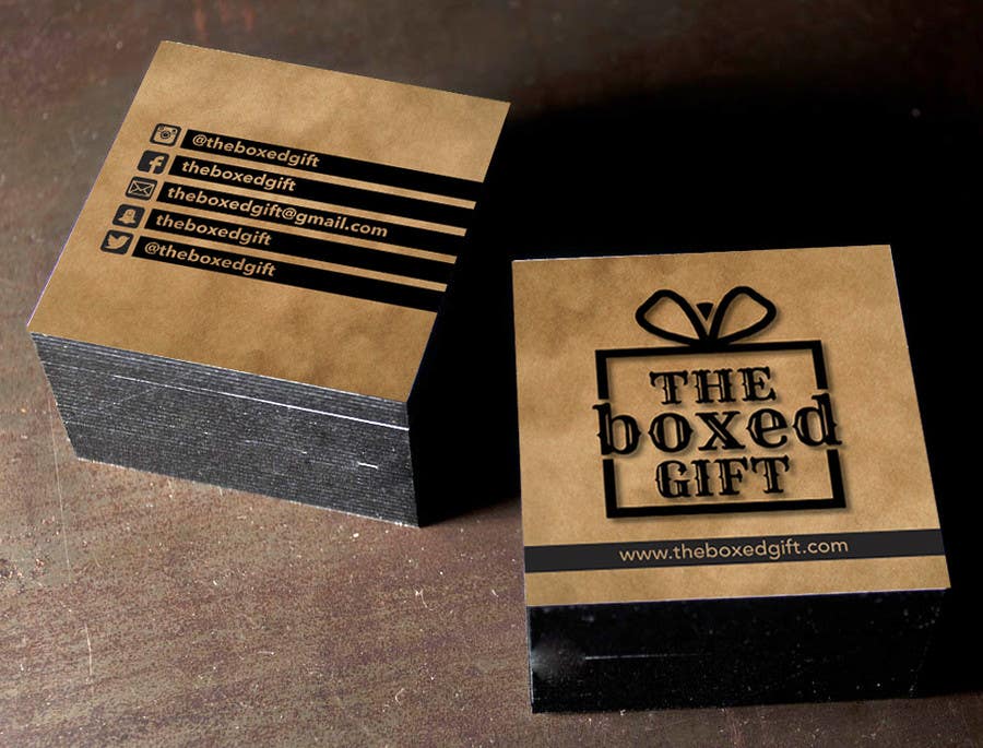Bài tham dự cuộc thi #12 cho                                                 Design Social Media Business Cards for The boxed Gift
                                            