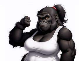 Nro 99 kilpailuun Grumpy cartoon female gorilla crossing arms käyttäjältä aiconductor