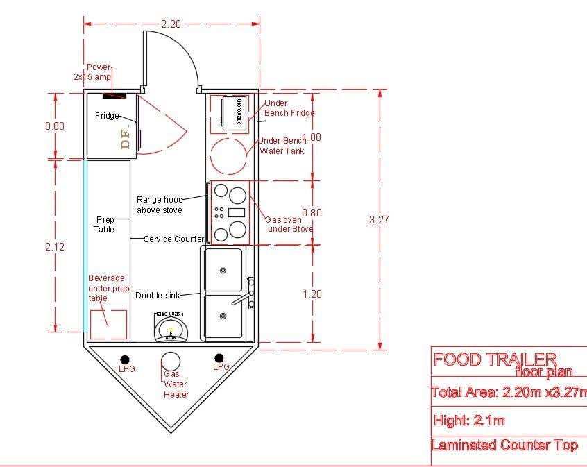 Inscrição nº 9 do Concurso para                                                 Floor plan for food trailer - 04/06/2023 09:51 EDT
                                            