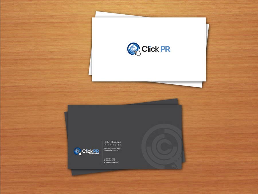 Συμμετοχή Διαγωνισμού #127 για                                                 Business Card Design for Click PR
                                            