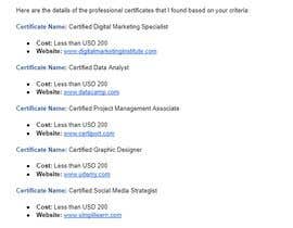 #17 untuk Easy Contest - Recommend me a professional certificate oleh asharali991