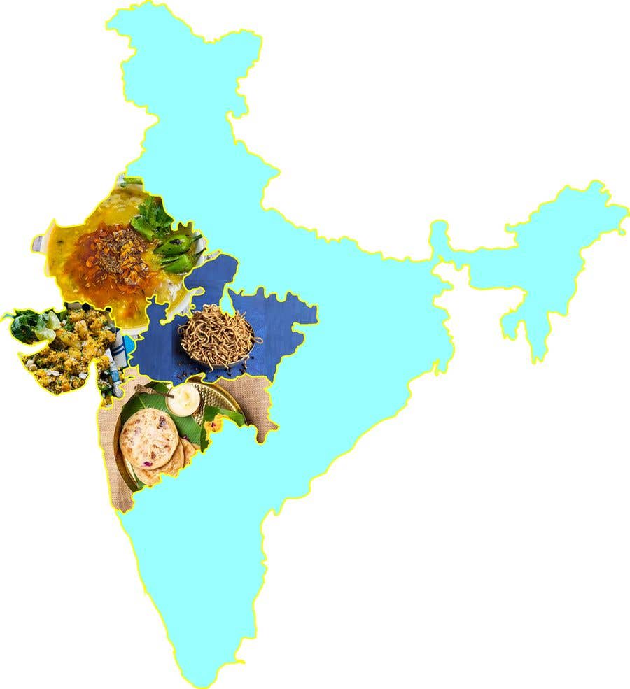 Bài tham dự cuộc thi #6 cho                                                 Design Food Map of India
                                            