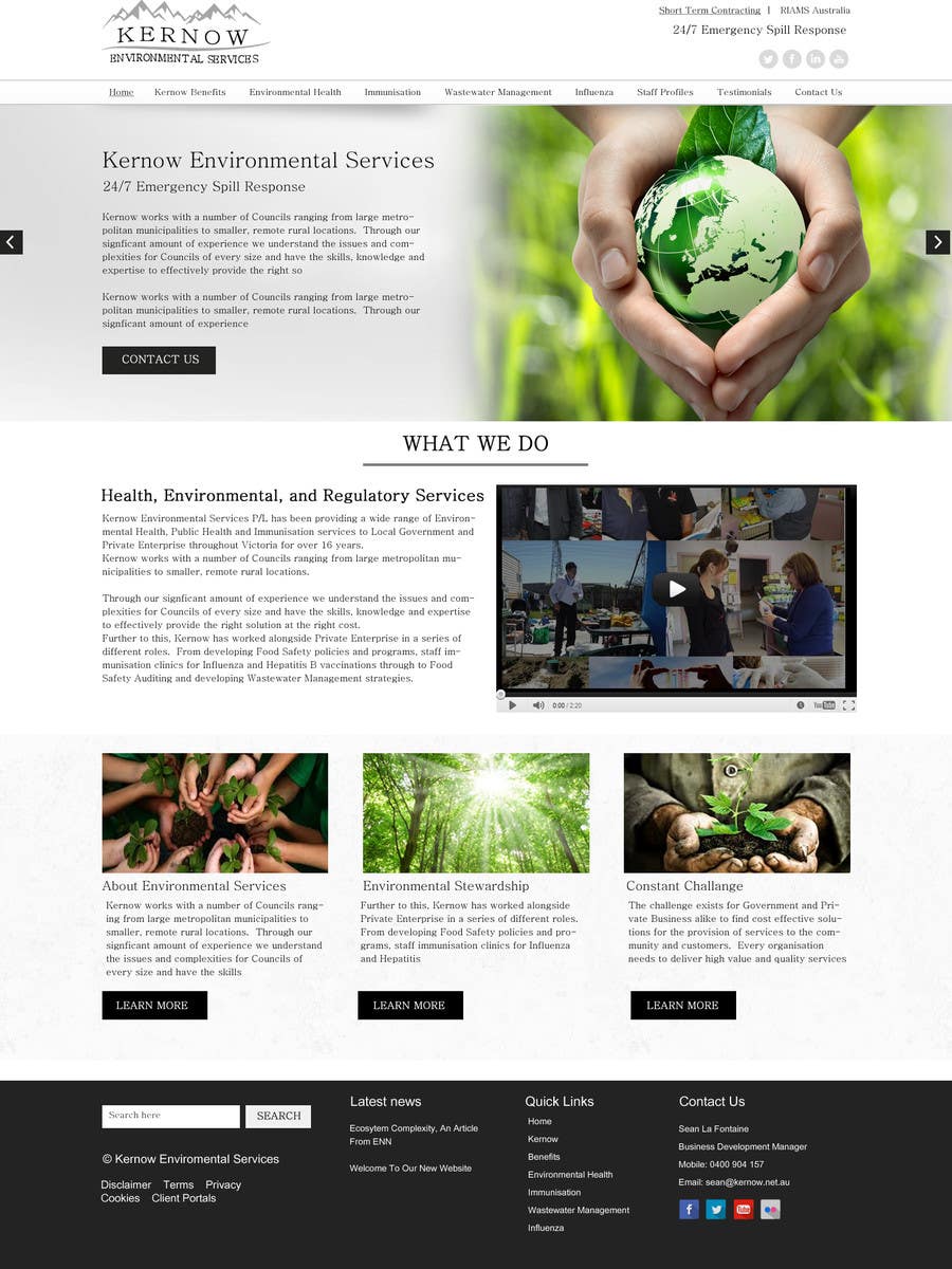 Inscrição nº 5 do Concurso para                                                 Redeign/Build a Website PLUS design logo for Kernow Environmental Services
                                            