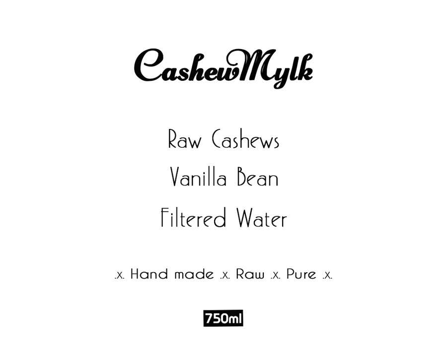 Inscrição nº 41 do Concurso para                                                 I need some Graphic Design for a product label "Cashew Mylk"
                                            