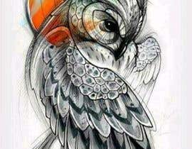 #395 for Geometric and watercolour wrist owl tattoo design by Muzafarbaloch