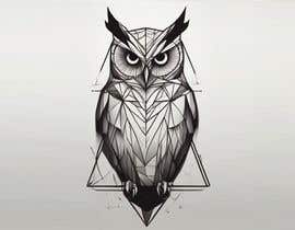#407 para Geometric and watercolour wrist owl tattoo design por eduralive