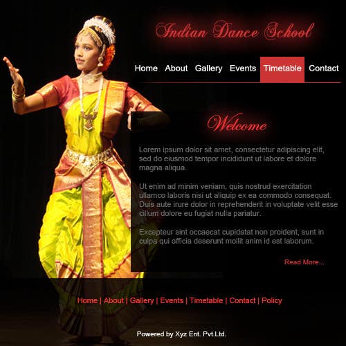 Contest Entry #12 for                                                 Build a Website for Indian Classical Dance School
                                            