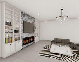 #17 cho 3d rendering of a fireplace and cabinets  in my great room bởi Assoumana92