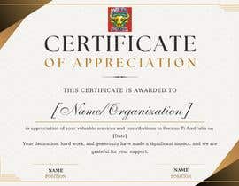 #55 untuk Certificate of Appreciation Template Creation oleh Phoebedg