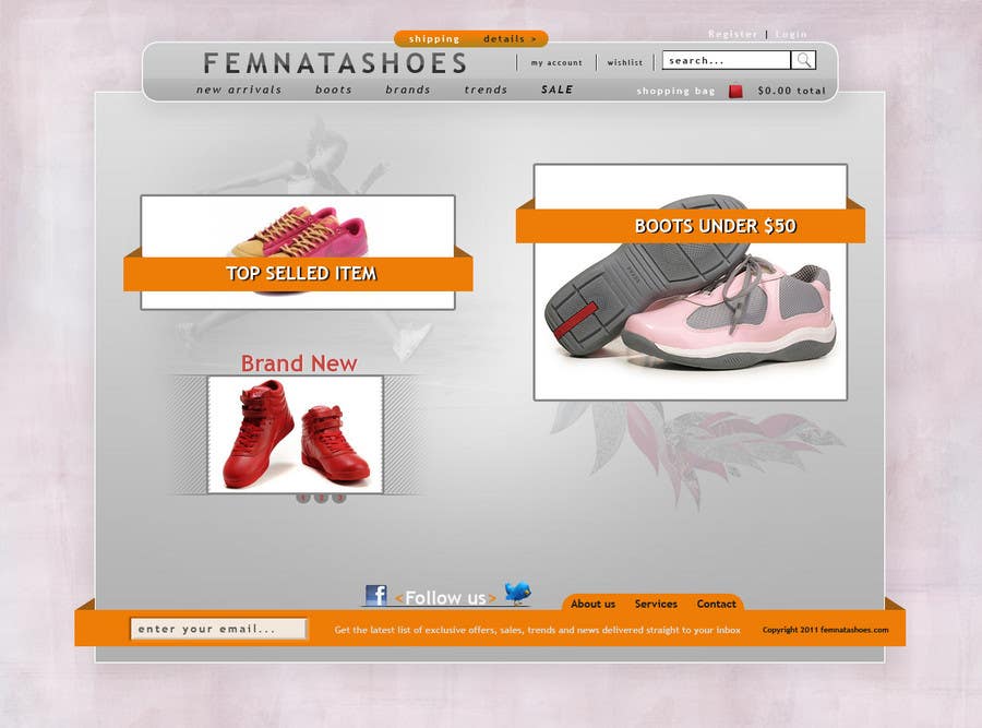 
                                                                                                                        Contest Entry #                                            3
                                         for                                             Shoe Design for FEMNATASHOES
                                        