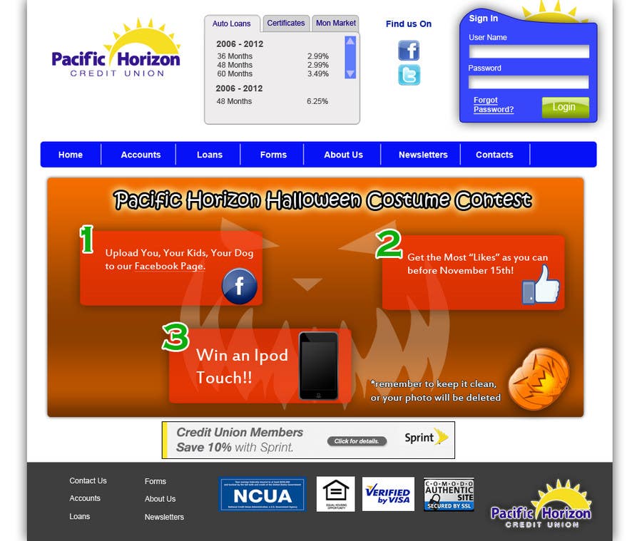 Contest Entry #46 for                                                 Website Design for Pacific Horizon Credit Union
                                            