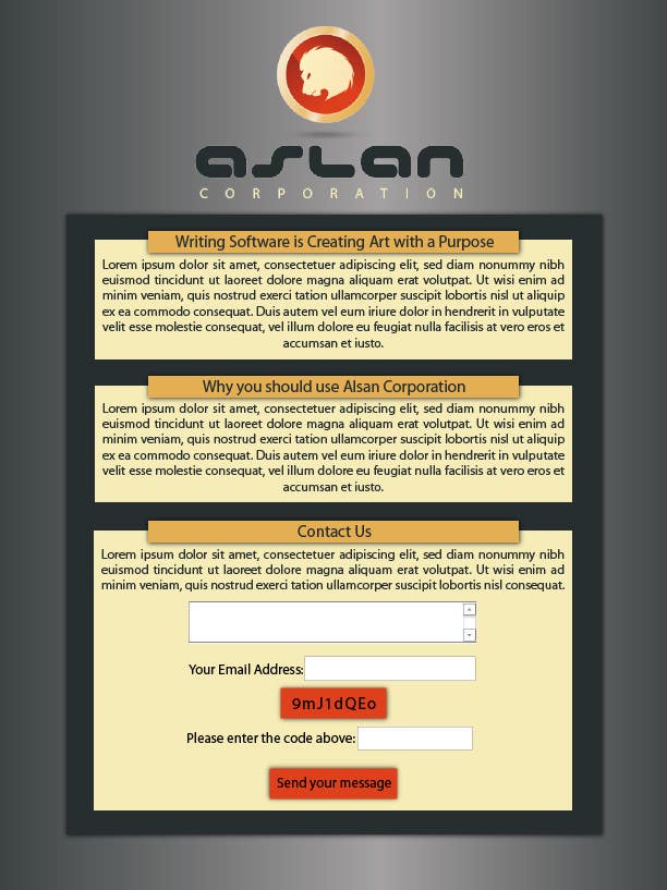 Wettbewerbs Eintrag #10 für                                                 Graphic Design for Aslan Corporation
                                            