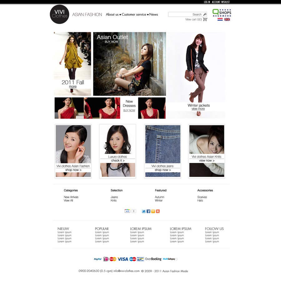 Wasilisho la Shindano #35 la                                                 Website Design for VIVI Clothes
                                            