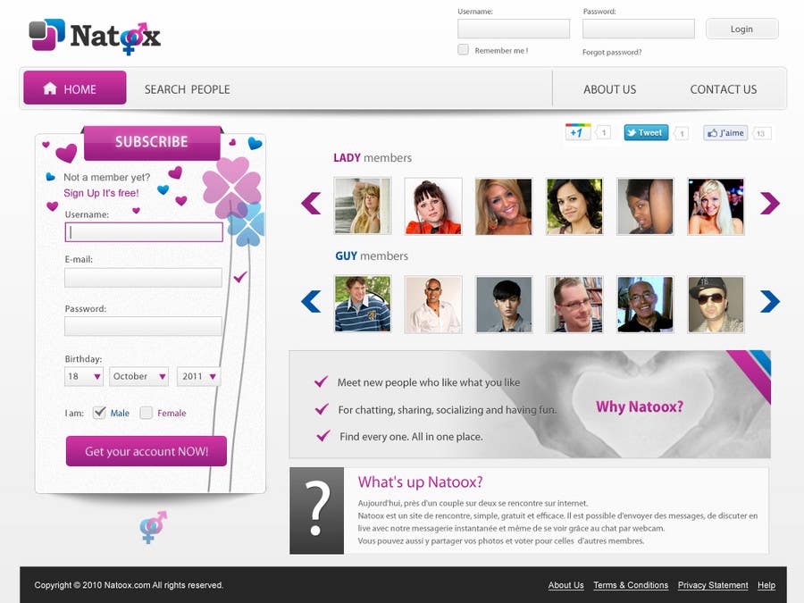 Contest Entry #16 for                                                 Graphic Design for a dating website homepage
                                            