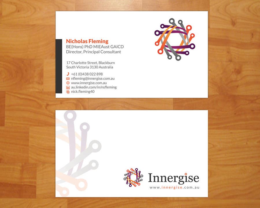 Bài tham dự cuộc thi #234 cho                                                 Design business cards for Innergise
                                            