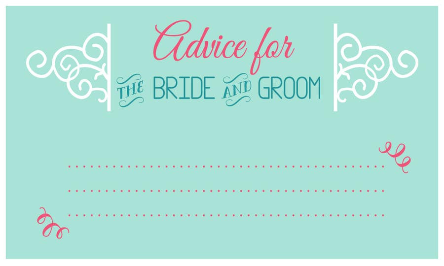 Konkurrenceindlæg #1 for                                                 Design some Stationery for wedding advice cards
                                            