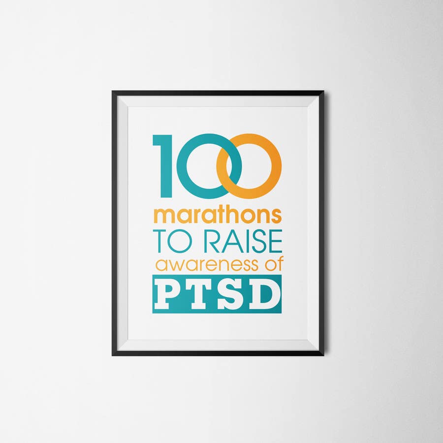 Konkurrenceindlæg #30 for                                                 Design a Logo for 100 Marathons for Post Traumatic Stress Disorder
                                            