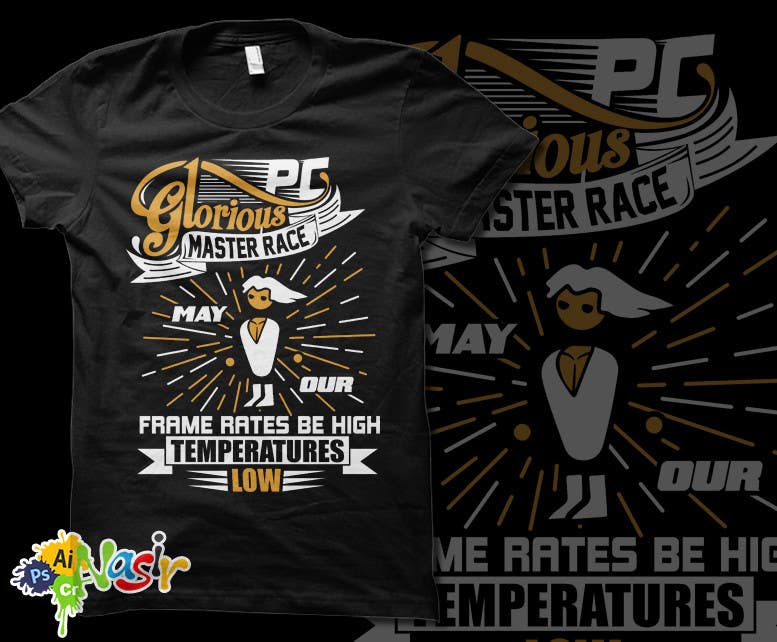 Kilpailutyö #16 kilpailussa                                                 T-Shirt Design: PC Master Race
                                            