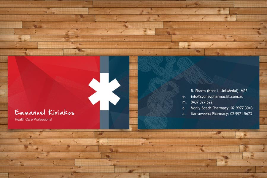 Proposition n°104 du concours                                                 Business Card Design for retail pharmacist based in Sydney, Australia
                                            