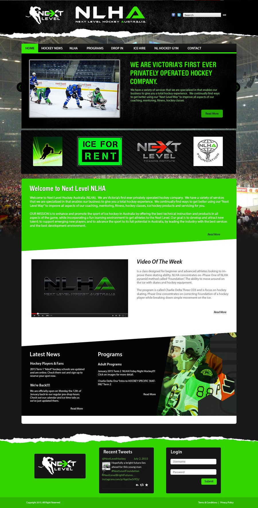 Participación en el concurso Nro.19 para                                                 Design a Website Mockup for NextLevelHockey
                                            