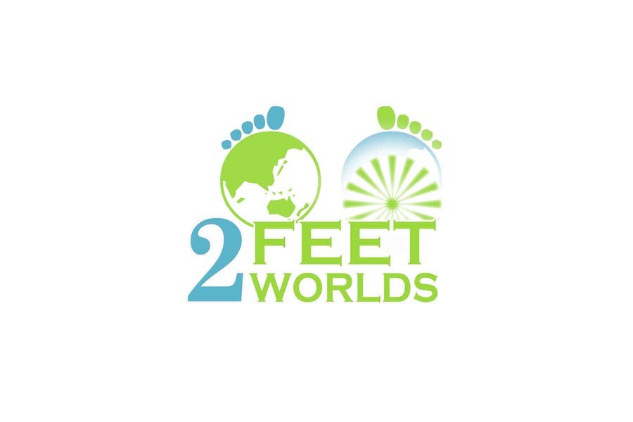 Penyertaan Peraduan #126 untuk                                                 Design a Logo for 2 Feet 2 Worlds
                                            