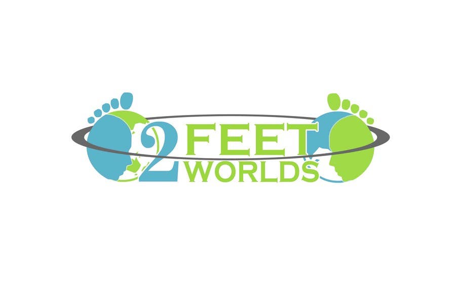 Penyertaan Peraduan #141 untuk                                                 Design a Logo for 2 Feet 2 Worlds
                                            