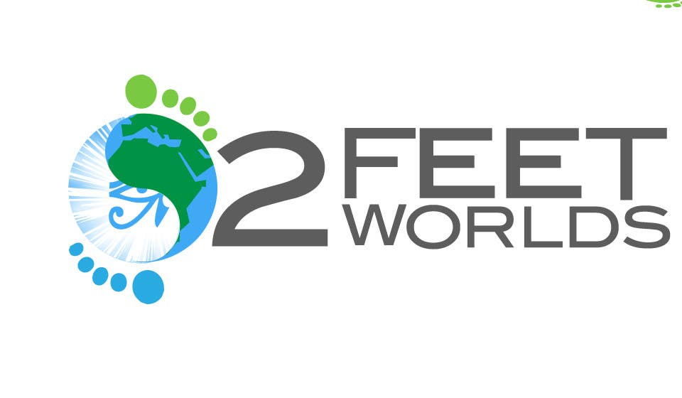 Penyertaan Peraduan #183 untuk                                                 Design a Logo for 2 Feet 2 Worlds
                                            