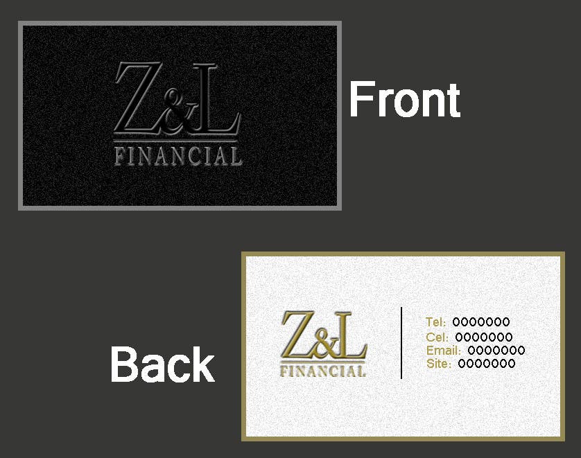 Konkurrenceindlæg #46 for                                                 Design some Business Cards for Z and L financial
                                            