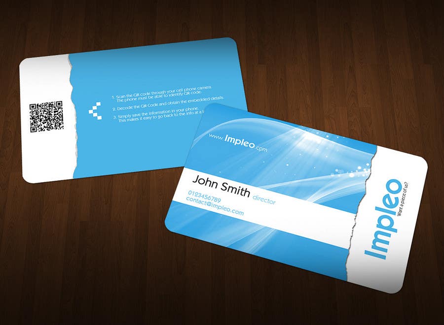 Participación en el concurso Nro.118 para                                                 Business Card Design for Impleo
                                            
