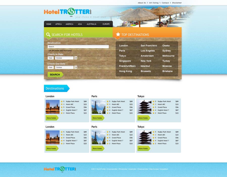 Intrarea #13 pentru concursul „                                                Website Design for Hoteltrotter
                                            ”