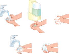 #5 cho 5 drawings for a strip depicting the washing of hands for children bởi vickygalmarini