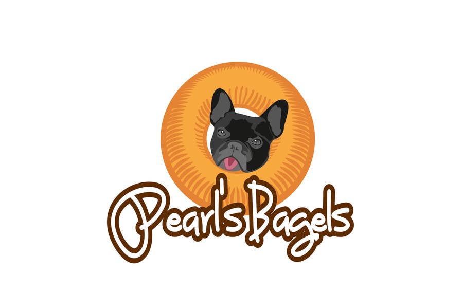 Bài tham dự cuộc thi #27 cho                                                 French Bulldog -- "Pearl's Bagels" bagel company logo
                                            