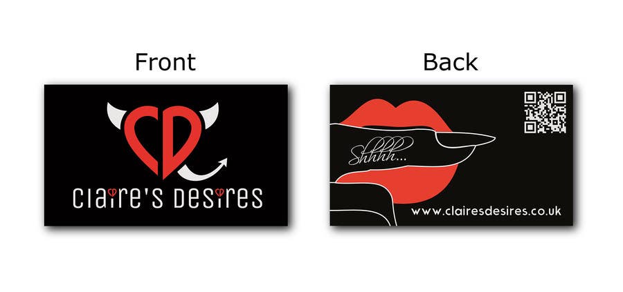 Contest Entry #3 for                                                 Mockup some Business Cards for a lingerie / adult toy shop
                                            