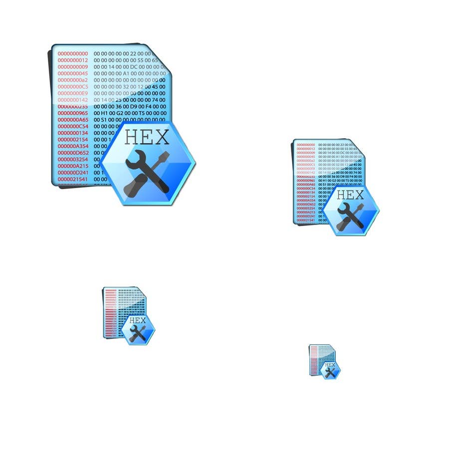 Konkurrenceindlæg #38 for                                                 Design some Icons for a hex editor application
                                            