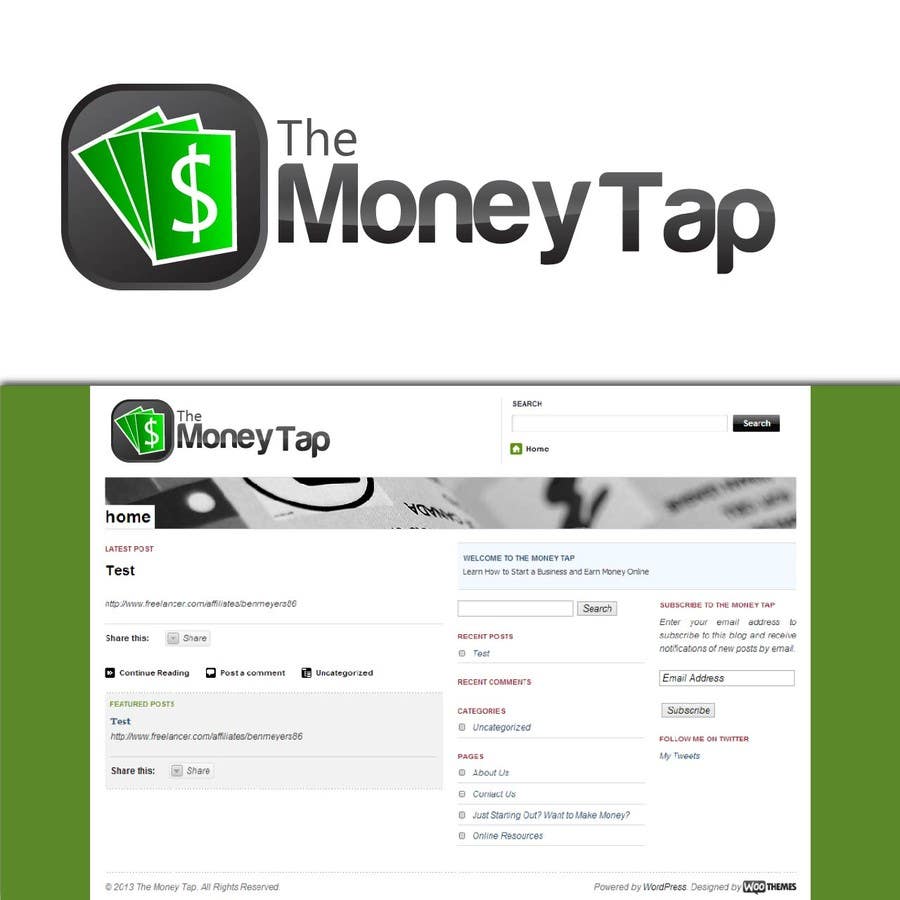 Kilpailutyö #149 kilpailussa                                                 Design a Logo for my online Blog: The Money Tap
                                            