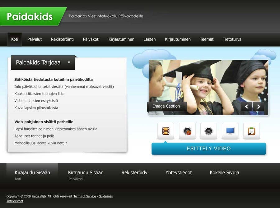 Natečajni vnos #19 za                                                 Graphic Redesign: Front page of web app for nursery schools (PSD)
                                            