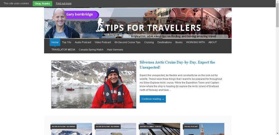 Inscrição nº 83 do Concurso para                                                 Design a Banner for Tips For Travellers website
                                            