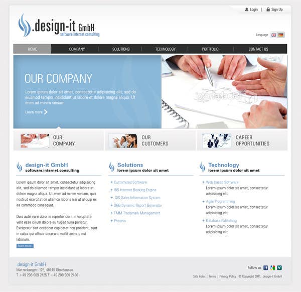 Wettbewerbs Eintrag #23 für                                                 Website Design for .design-it GmbH - software.internet.consulting
                                            