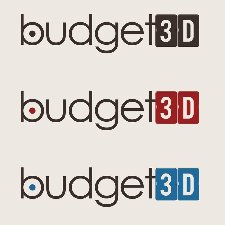 Kilpailutyö #42 kilpailussa                                                 Design a Logo for Budget 3D
                                            
