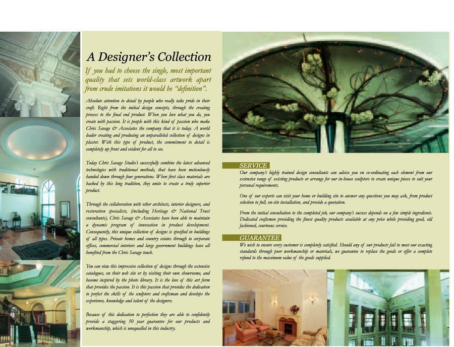 Entri Kontes #27 untuk                                                Brochure Design for Chris Savage Plaster Designs
                                            