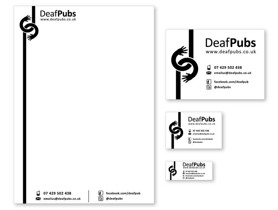 Konkurrenceindlæg #11 for                                                 Design some stationary for Deaf Pubs
                                            