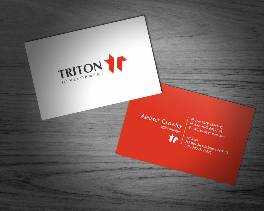 Proposition n°119 du concours                                                 Design some Business Cards for Triton
                                            