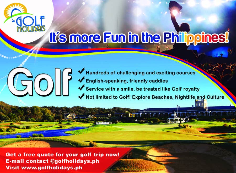 Proposition n°25 du concours                                                 Poster/ Advertisement for Golf Holidays  - RUSH Deadline Sep.13
                                            