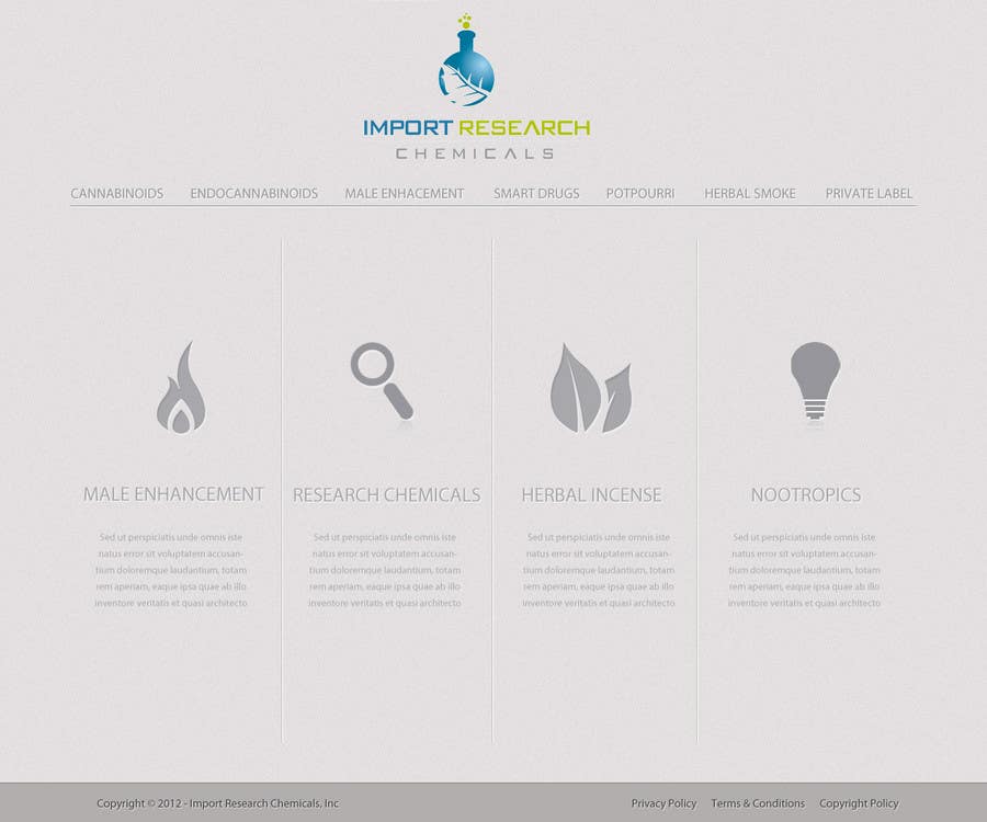 
                                                                                                                        Proposition n°                                            13
                                         du concours                                             Wordpress Theme Design for Import Research Chemicals
                                        